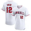 Punc LA.Angels #12 Jorge Soler Player White Limited Elite Stitched Home Jerseys