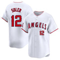 Punc LA.Angels #12 Jorge Soler Player White Limited Home Stitched Jerseys