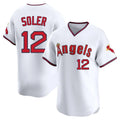 Punc LA.Angels #12 Jorge Soler Player White T-shirt Home Limited Stitched Jerseys