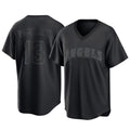 Punc LA.Angels #13 Drew Pomeranz Player Black Pitch Fashion T-shirt Stitched Jerseys