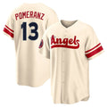 Punc LA.Angels #13 Drew Pomeranz Player Cream City Connect Home Stitched Jerseys