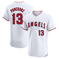 Punc LA.Angels #13 Drew Pomeranz Player White Limited Elite Stitched Home Jerseys
