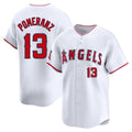 Punc LA.Angels #13 Drew Pomeranz Player White Limited Home Stitched Jerseys