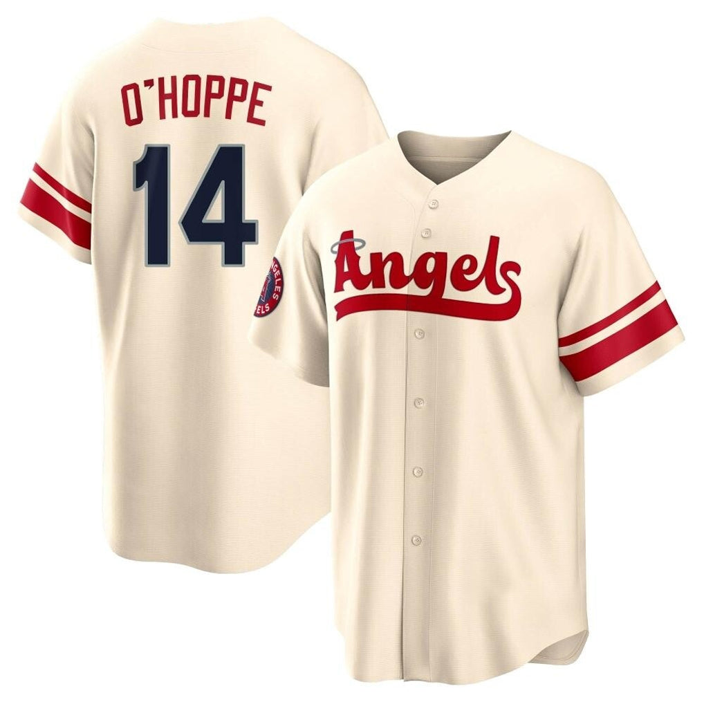 Punc LA.Angels #14 Logan O'Hoppe Player Cream City Connect Home Stitched Jerseys