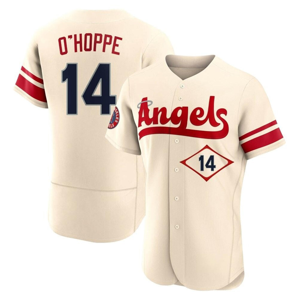 Punc LA.Angels #14 Logan O'Hoppe Player Cream City Connect Limited ELite Home Stitched Jerseys