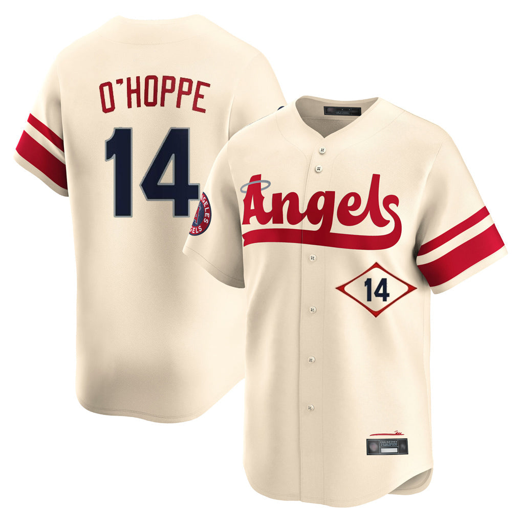 Punc LA.Angels #14 Logan O'Hoppe Player Cream City Connect Limited Home Stitched Jerseys