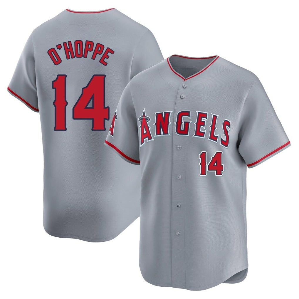 Punc LA.Angels #14 Logan O'Hoppe Player Gray Home Limited Stitched Jerseys