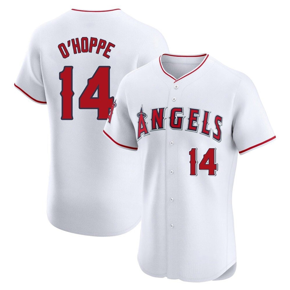 Punc LA.Angels #14 Logan O'Hoppe Player White Limited Elite Stitched Home Jerseys