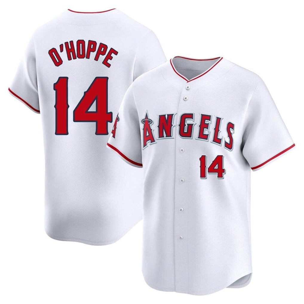 Punc LA.Angels #14 Logan O'Hoppe Player White Limited Home Stitched Jerseys
