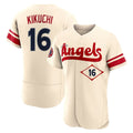 Punc LA.Angels #16 Yusei Kikuchi Player Cream City Connect Limited ELite Home Stitched Jerseys