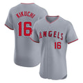 Punc LA.Angels #16 Yusei Kikuchi Player Gray Home Limited Elite Stitched Jerseys