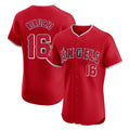 Punc LA.Angels #16 Yusei Kikuchi Player Red Home Limited Elite Stitched Jerseys
