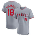 Punc LA.Angels #18 Nolan Schanuel Player Gray Home Limited Elite Stitched Jerseys