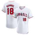 Punc LA.Angels #18 Nolan Schanuel Player White Limited Elite Stitched Home Jerseys