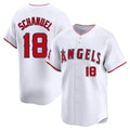 Punc LA.Angels #18 Nolan Schanuel Player White Limited Home Stitched Jerseys