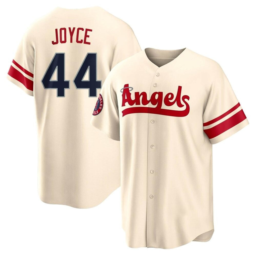 Punc LA.Angels #44 Ben Joyce Player Cream City Connect Home Stitched Jerseys
