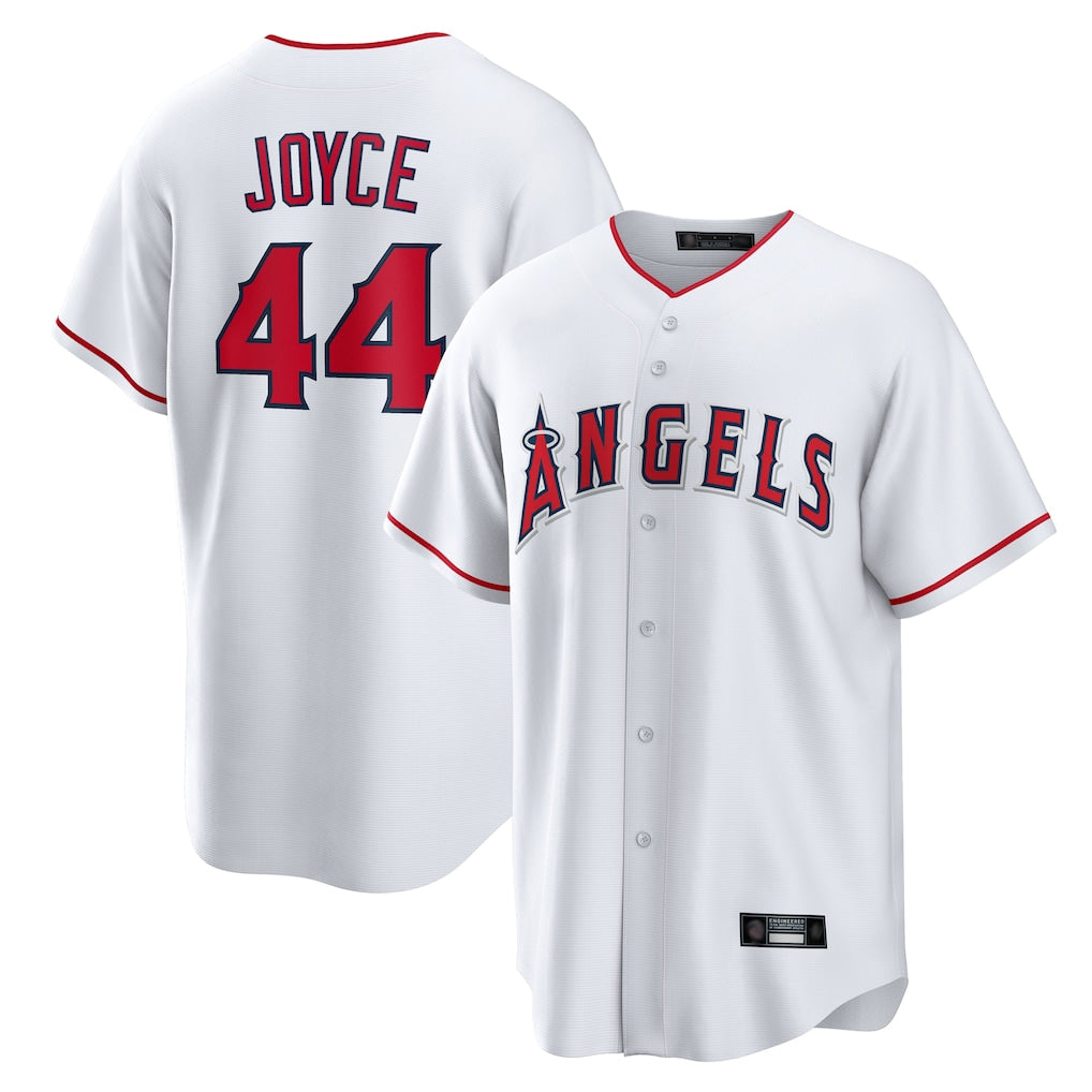Punc LA.Angels #44 Ben Joyce Player White Home Game Stitched Jerseys