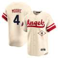 Punc LA.Angels #4 Christian Moore Player Cream City Connect Limited Home Stitched Jerseys