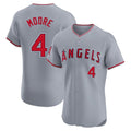 Punc LA.Angels #4 Christian Moore Player Gray Home Limited Elite Stitched Jerseys