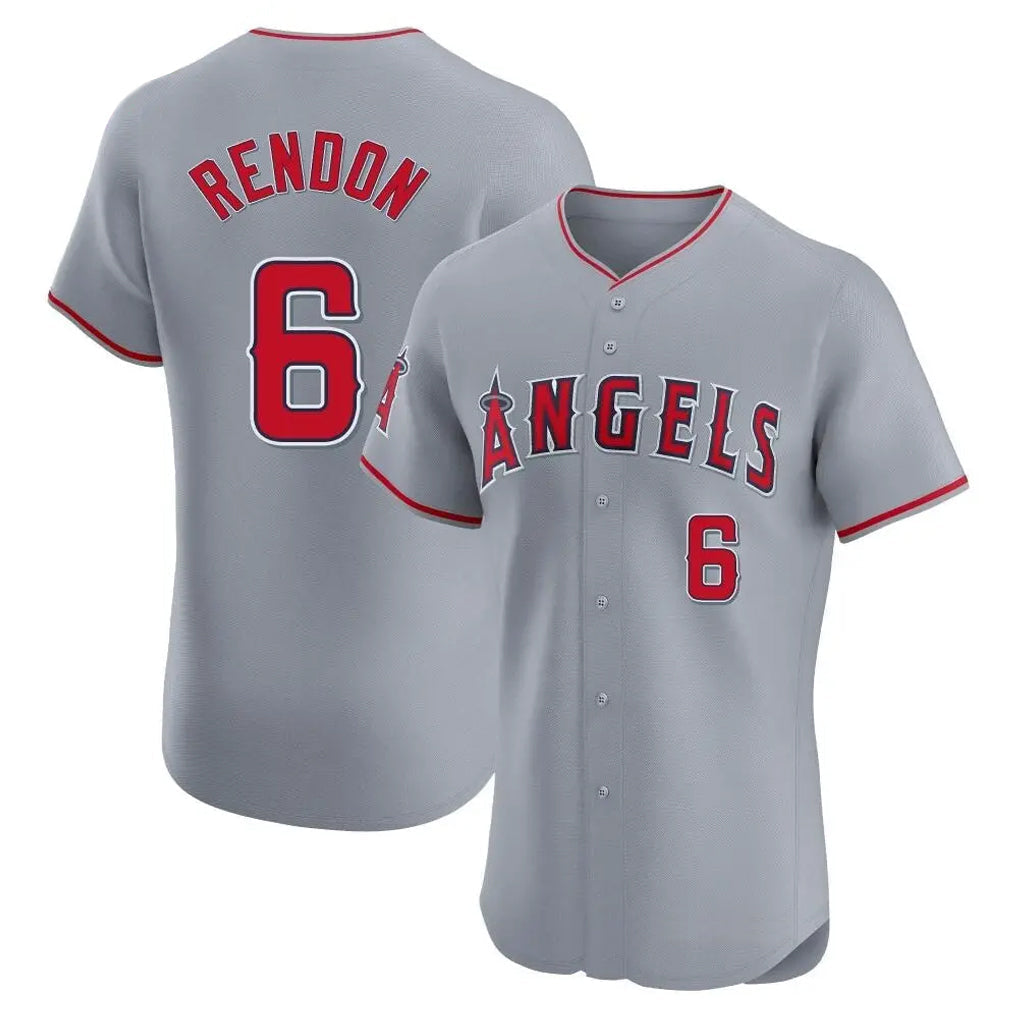 Punc LA.Angels #6 Anthony Rendon Player Gray Home Limited Elite Stitched Jerseys