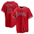 Punc LA.Angels #6 Anthony Rendon Player Red Home Game Stitched Jerseys
