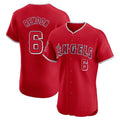 Punc LA.Angels #6 Anthony Rendon Player Red Home Limited Elite Stitched Jerseys