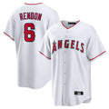 Punc LA.Angels #6 Anthony Rendon Player White Home Game Stitched Jerseys