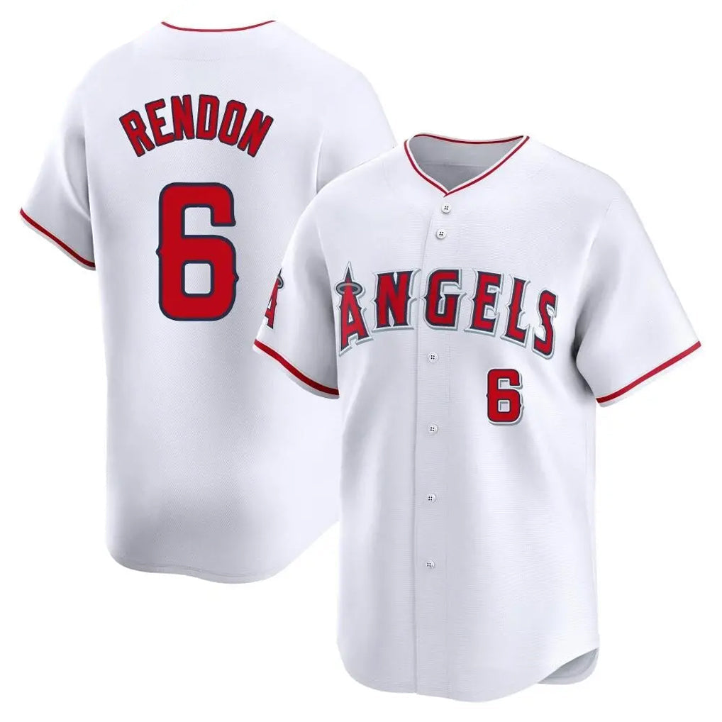 Punc LA.Angels #6 Anthony Rendon Player White Limited Home Stitched Jerseys