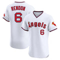 Punc LA.Angels #6 Anthony Rendon Player White T-shirt Home Limited Elite Stitched Jerseys