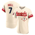 Punc LA.Angels #7 Jo Adell Player Cream City Connect Limited ELite Home Stitched Jerseys