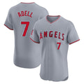 Punc LA.Angels #7 Jo Adell Player Gray Home Limited Elite Stitched Jerseys