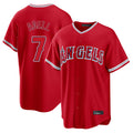Punc LA.Angels #7 Jo Adell Player Red Home Game Stitched Jerseys