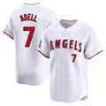 Punc LA.Angels #7 Jo Adell Player White Limited Home Stitched Jerseys