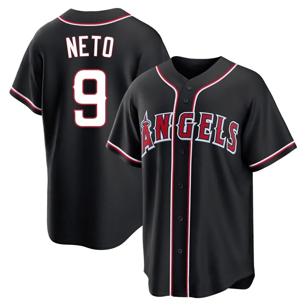 Punc LA.Angels #9 Zach Neto Player Black Fashion Out Home Game Stitched Jerseys