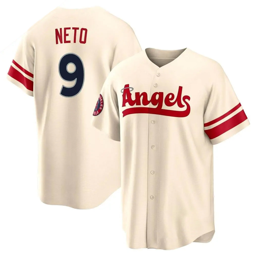 Punc LA.Angels #9 Zach Neto Player Cream City Connect Home Stitched Jerseys