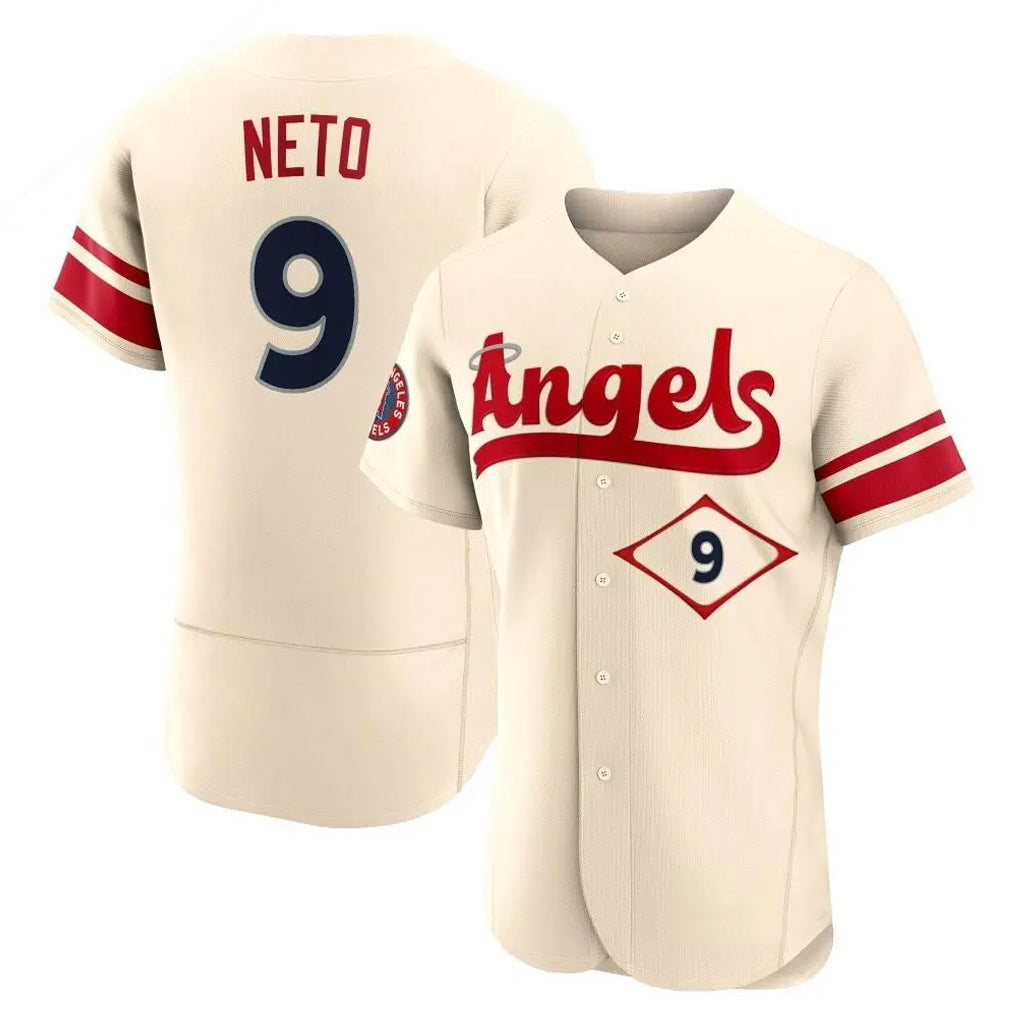 Punc LA.Angels #9 Zach Neto Player Cream City Connect Limited ELite Home Stitched Jerseys