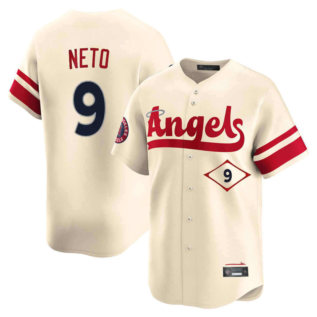 Punc LA.Angels #9 Zach Neto Player Cream City Connect Limited Home Stitched Jerseys