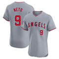 Punc LA.Angels #9 Zach Neto Player Gray Home Limited Elite Stitched Jerseys