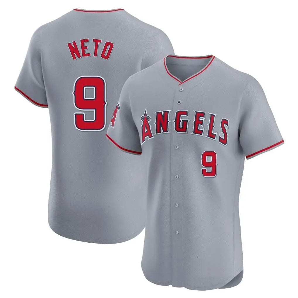 Punc LA.Angels #9 Zach Neto Player Gray Home Limited Elite Stitched Jerseys
