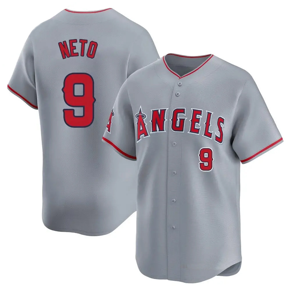 Punc LA.Angels #9 Zach Neto Player Gray Home Limited Stitched Jerseys