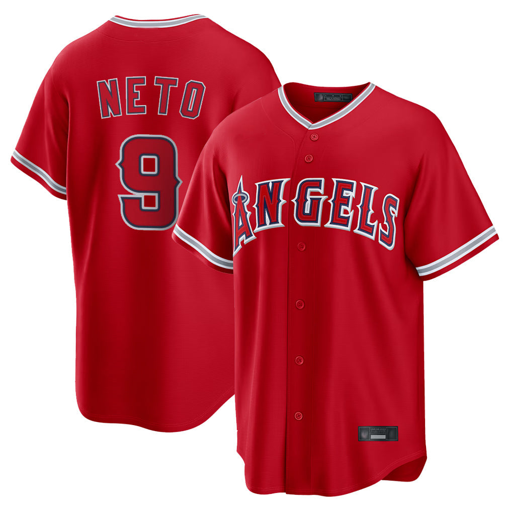 Punc LA.Angels #9 Zach Neto Player Red Home Game Stitched Jerseys