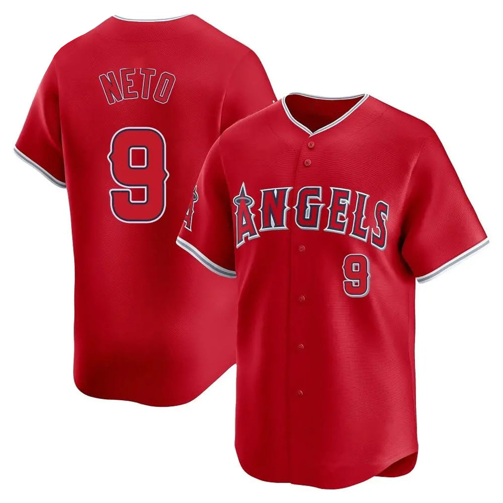 Punc LA.Angels #9 Zach Neto Player Red Home Limited Stitched Jerseys