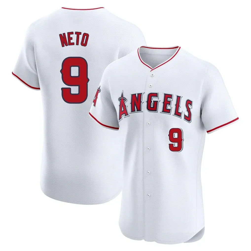 Punc LA.Angels #9 Zach Neto Player White Limited Elite Stitched Home Jerseys