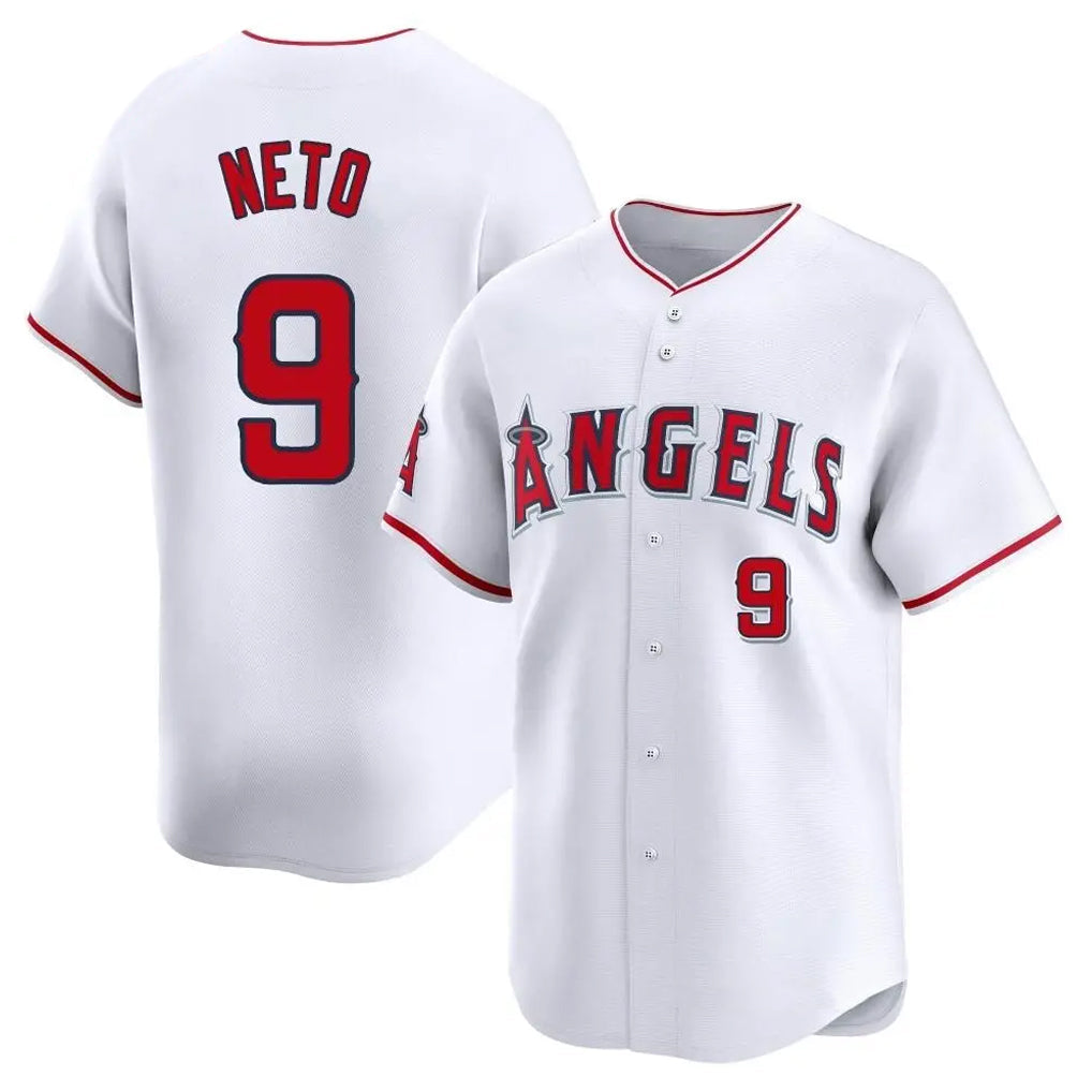 Punc LA.Angels #9 Zach Neto Player White Limited Home Stitched Jerseys