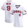 Punc LA.Angels #9 Zach Neto Player White T-shirt Home Limited Elite Stitched Jerseys
