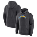 Punc LA.Chargers Gray Pullover Hoodies Home Game Blank Player Stitched Jerseys