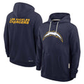 Punc LA.Chargers Navy LOGO Pullover Hoodies Home Game Blank Player Stitched Jerseys