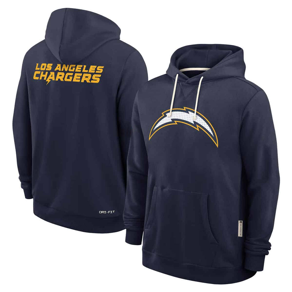 Punc LA.Chargers Navy LOGO Pullover Hoodies Home Game Blank Player Stitched Jerseys