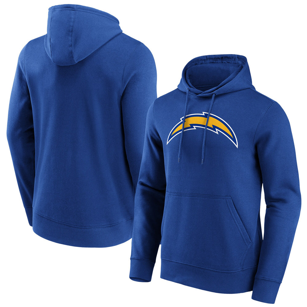 Punc LA.Chargers Royal LOGO Pullover Hoodies Home Game Blank Player Stitched Jerseys
