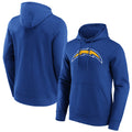 Punc LA.Chargers Royal LOGO Pullover Hoodies Home Game Blank Player Stitched Jerseys